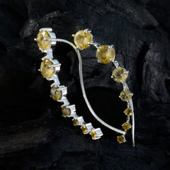 Citrine-Italian-Rina-multiple-EarCuff-Yellow-92.5-Silver-Earring
