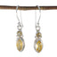 Citrine-French-Audrey-Toi-et-Moi-Dangle-Yellow-Silver-Earring
