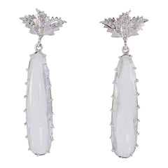 Crystal-Quartz-Indian-Zara-multiple-Stud-White-925-Silver-Earring