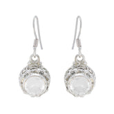 Crystal-Quartz-Korean-Hua-multiple-Dangle-White-925-Silver-Earring