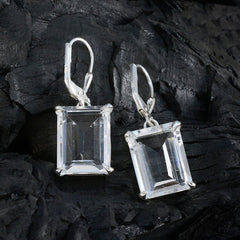 Kristall-Quarz-Naher Osten-Jiwoo-Solitär-Ohrhänger-Weiß-925-Silber