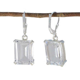 Crystal-Quartz-Middle-Eastern-Jiwoo-Solitaire-Dangle-White-925-Silver-Earring