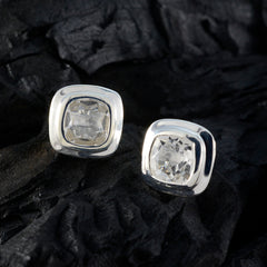 Kristall-Quarz-Mexikanische-Li-Lee-Solitär-Ohrstecker-Weiß-Silber-Ohrring