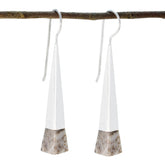 Dendrite-Opal-Korean-Aiko-Solitaire-Dangle-White-925-Sterling-Silver-Earring