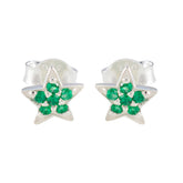 Emerald-CZ-Mexican-Paula-multiple-Stud-Green-Sterling-Silver-Earring