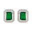 Emerald-CZ-Italian-Mariana-multiple-Stud-Green-925-Sterling-Silver-Earring