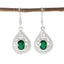 Emerald-CZ-French-Naomi-Solitaire-Dangle-Green-925-Silver-Earring