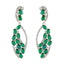 Emerald-CZ-Indian-Kristine-multiple-Stud-Green-Silver-Earring