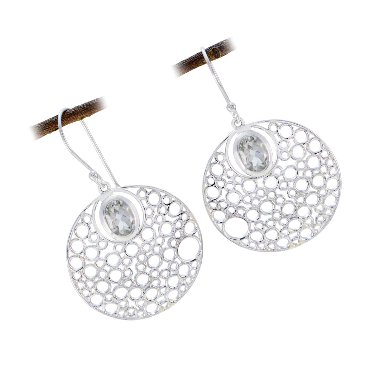 Green-Amethyst-Korean-Carolina-Solitaire-Dangle-Green-Silver-Earring