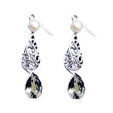 Green-Amethyst-Korean-Laura-multiple-Dangle-Green-92.5-Silver-Earring