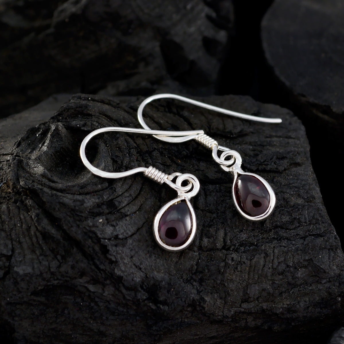 Garnet-Russian-Milagros-multiple-Dangle-Red-Silver-Earring