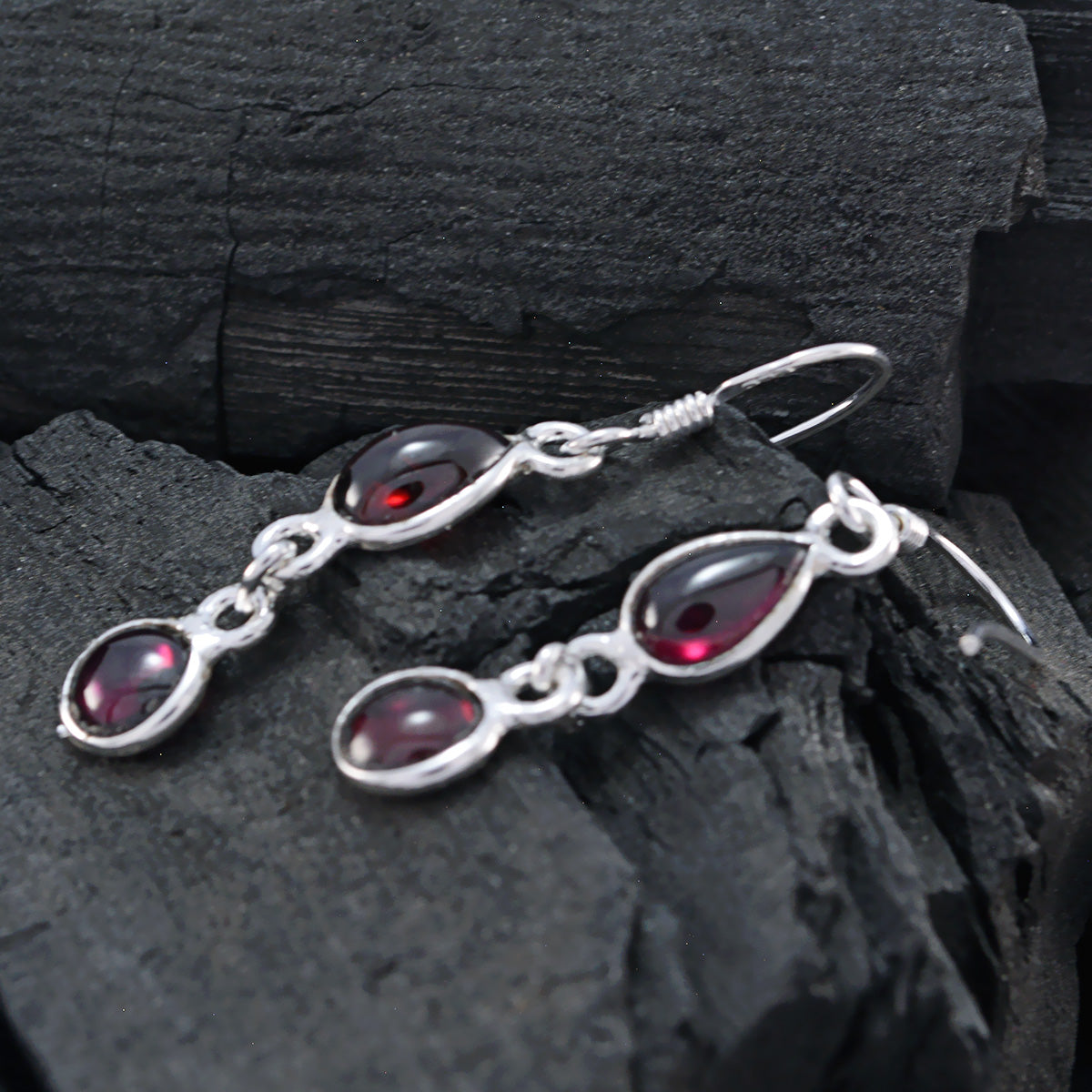Garnet-American-Noelia-multiple-Dangle-Red-925-Silver-Earring