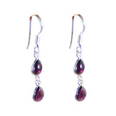 Garnet-Middle-Eastern-Luisa-multiple-Dangle-Red-Silver-Earring