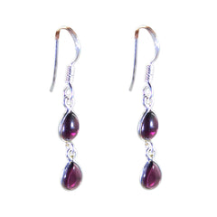 Garnet-Middle-Eastern-Luisa-multiple-Dangle-Red-Silver-Earring