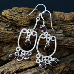 Garnet-Mexican-María-multiple-Dangle-Red-92.5-Silver-Earring