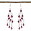 Garnet-Spanish-Micaela-multiple-Dangle-Red-925-Silver-Earring