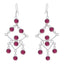 Garnet-German-Nayara-multiple-Dangle-Red-Silver-Earring