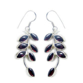 Garnet-Egyptian-Pilar-multiple-Dangle-Red-92.5-Silver-Earring