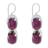 Garnet-Korean-Renata-multiple-Dangle-Red-Silver-Earring
