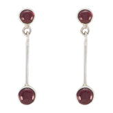 Garnet-Japanese-Rosa-multiple-Stud-Red-Silver-Earring
