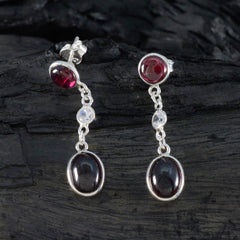 Garnet-Turkish-Sara-multiple-Stud-Red-925-Silver-Earring