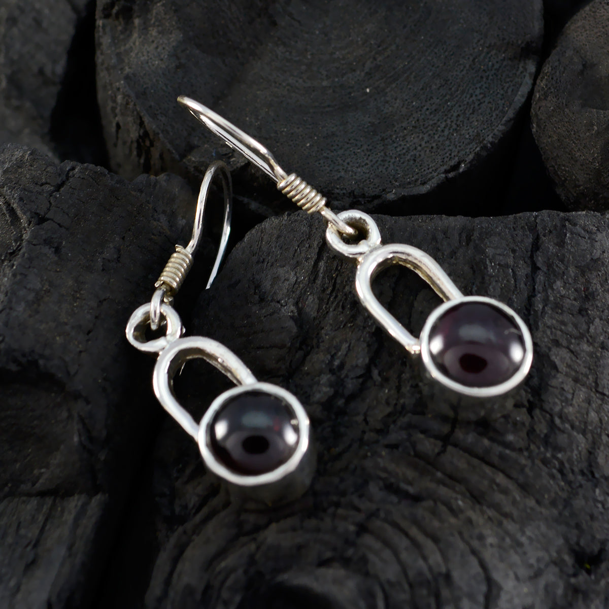 Granat-African-Aisha-Multiple-Dangle-Red-92.5-Silber-Ohrring