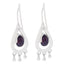Garnet-Egyptian-Amelia-Solitaire-Dangle-Red-925-Sterling-Silver-Earring