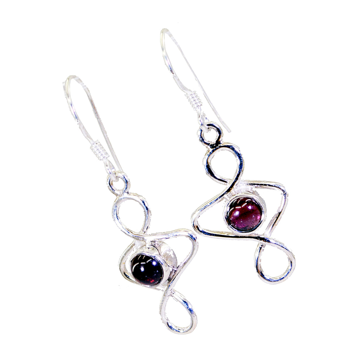 Garnet-Turkish-Hina-Solitaire-Dangle-Red-92.5-Silver-Earring