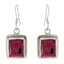 Garnet-Italian-Eva-Solitaire-Dangle-Red-925-Sterling-Silver-Earring