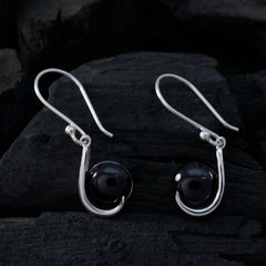 Granat-Japanischer-Audrey-Solitär-Ohrhänger-Rot-925-Sterling-Silber