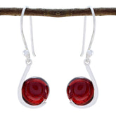 Garnet-Japanese-Audrey-Solitaire-Dangle-Red-925-Sterling-Silver-Earring