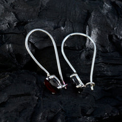 Garnet-Russian-Pauline-Solitaire-Dangle-Red-Silver-Earring
