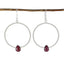 Garnet-Italian-Autumn-Solitaire-Dangle-Red-925-Silver-Earring