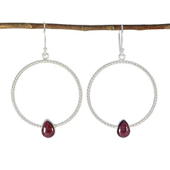 Garnet-Italian-Autumn-Solitaire-Dangle-Red-925-Silver-Earring
