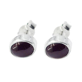 Garnet-Middle-Eastern-Ava-Solitaire-Stud-Red-Sterling-Silver-Earring