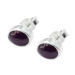 Garnet-Middle-Eastern-Ava-Solitaire-Stud-Red-Sterling-Silver-Earring