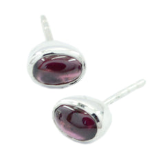 Garnet-Mexican-Bella-Solitaire-Stud-Red-925-Silver-Earring
