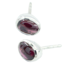 Garnet-Mexican-Bella-Solitaire-Stud-Red-925-Silver-Earring