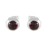 Garnet-African-Clara-Solitaire-Stud-Red-Sterling-Silver-Earring