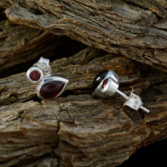 Garnet-Moroccan-Luisa-multiple-Stud-Red-92.5-Silver-Earring