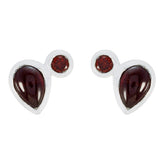 Garnet-Moroccan-Luisa-multiple-Stud-Red-92.5-Silver-Earring