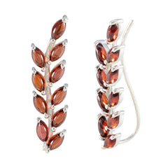 Garnet-Middle-Eastern-Mathilde-multiple-Stud-Red-Silver-Earring