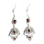 Garnet-Indian-Nisa-multiple-Dangle-Red-92.5-Silver-Earring