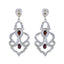 Garnet-Indian-Meera-multiple-Stud-Red-925-Sterling-Silver-Earring
