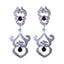 Garnet-Indian-Putri-multiple-Stud-Red-Sterling-Silver-Earring