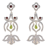 Garnet-Indian-Angel-multiple-Stud-Red-925-Silver-Earring