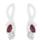 Garnet-Russian-Ana-multiple-Stud-Red-925-Silver-Earring