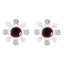 Garnet-Latin-American-Camilla-multiple-Stud-Red-925-Silver-Earring