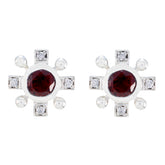 Garnet-Latin-American-Camilla-multiple-Stud-Red-925-Silver-Earring