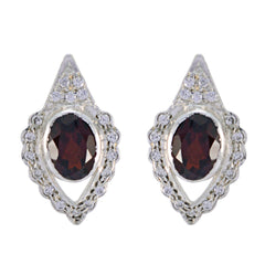 Garnet-German-Chloe-multiple-Stud-Red-Sterling-Silver-Earring